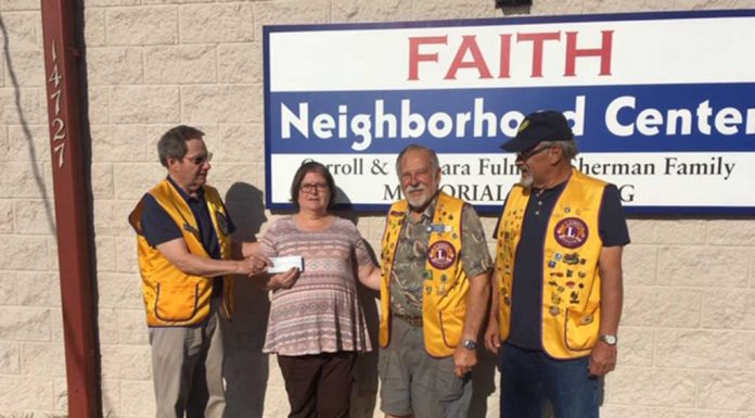 The Lions Club Donates $500 To The FNC Food Bank To Feed Those In Need
