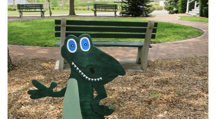 Tater, The Friendly Gator Visits Clermont Historic Village in Downtown Clermont