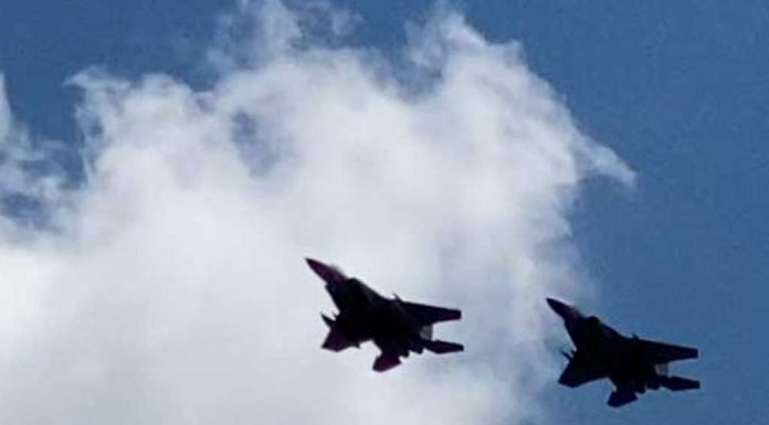 F-15Cs Flew Over South Lake Hospital As A Salute To Healthcare Workers And First Responders