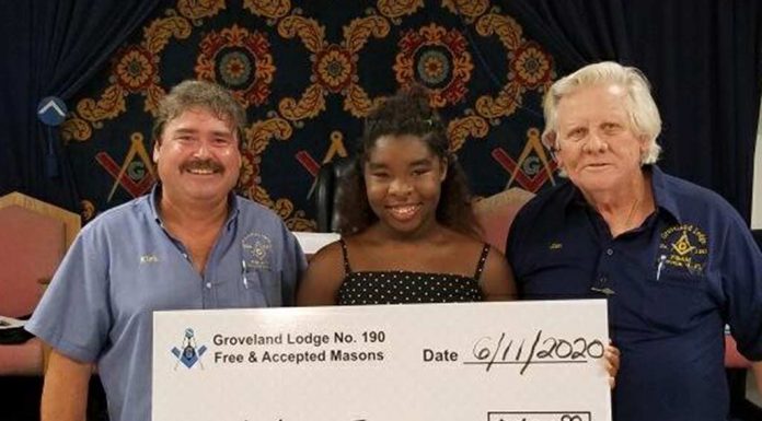 Long Established Groveland Masonic Lodge #190 Presented A Scholarship To South Lake County Student