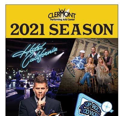 Clermont Performing Arts Center Announces 2021 Season (Tickets Go On Sale Beginning October 1)