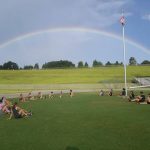 Team stretching at practice