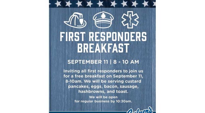 Culvers Is Hosting A Free First Responders Breakfast On Sept 11