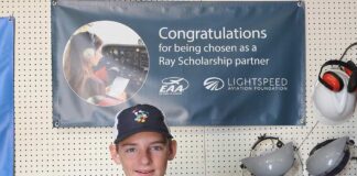 Nick Hopkins received a $ 5000 Ray Aviation Scholarship for 2022. He is presently taking dual instruction to become a licensed motor glider pilot.