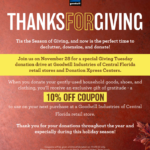 Goodwill Industries of Central Florida – Thanks for Giving Flyer