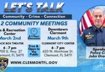 Let’s Talk Says Clermont Police Chief John Graczyk (March 2 and March 9)