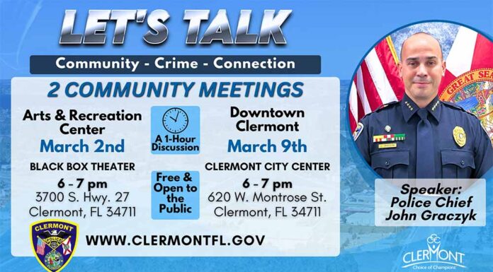 Let’s Talk Says Clermont Police Chief John Graczyk (March 2 and March 9)