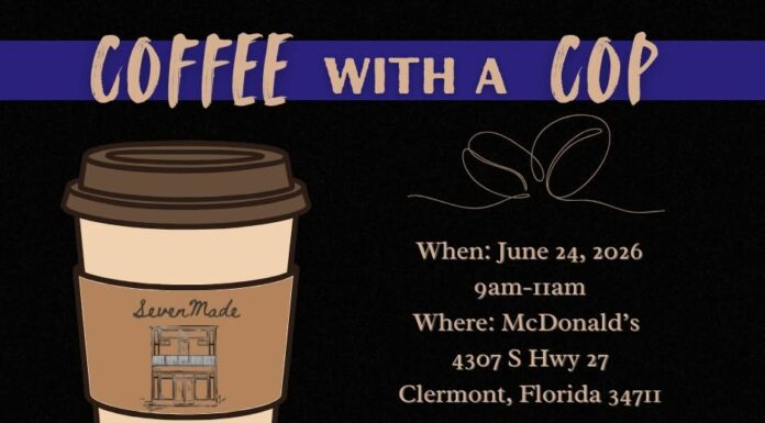 Connect Over Coffee with Clermont Police at Coffee with a Cop (June 24)