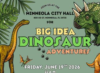 Ready For A Prehistoric Adventure? Check Out The Big Dinosaur Event At the Minneola City Hall