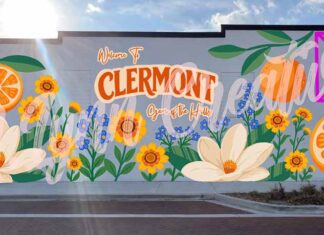 Local Artists Transform Downtown Clermont with Florida-Inspired Mural at The Orange Blossom Belle