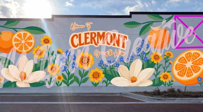 Local Artists Transform Downtown Clermont with Florida-Inspired Mural at The Orange Blossom Belle