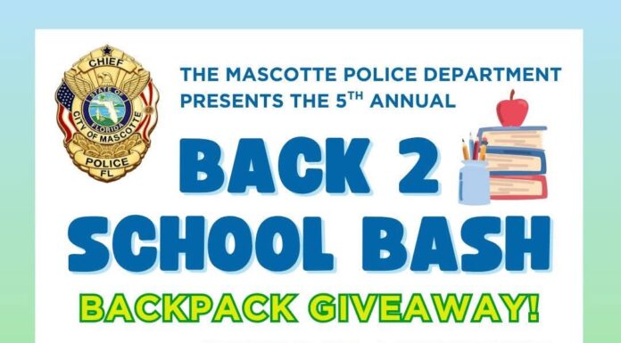 Mascotte Police Department Prepares for 5th Annual Back-to-School Backpack Giveaway