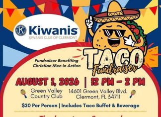 Kiwanis Club of Clermont Announces Annual Taco Fundraiser Benefiting Christian Men in Action