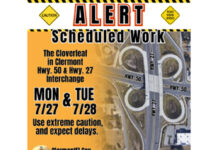 Clermont Road Work Beginning July 27/28 on Hwy 27 and SR50 Cloverleaf