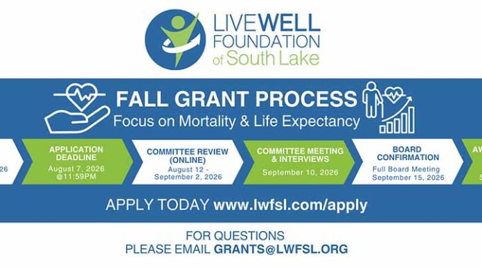 Live Well Foundation of South Lake Opens 2026 Grant Cycle Focused on Mortality and Life Expectancy