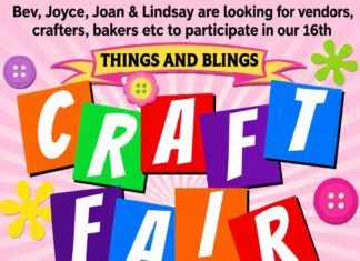 Vendors Wanted for 16th Annual Things and Blings Craft Fair Fundraiser (Sept 5)