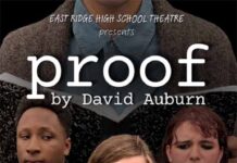 East Ridge High School Theater Department Season Opening: Proof (September 10-12)