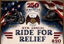 8th Annual Ride for Relief: Ride with Purpose, Ride for the Heroes (October 10)