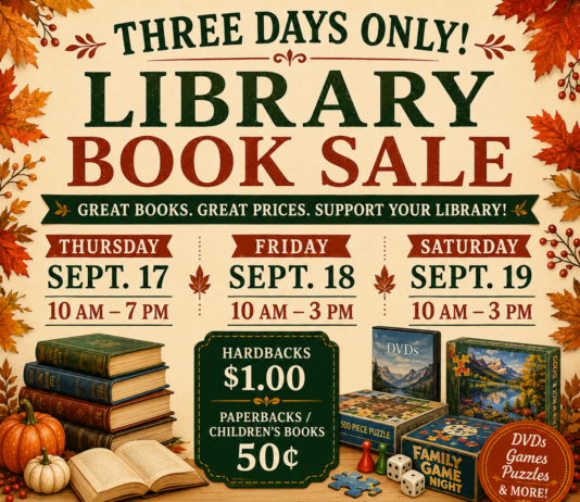 Groveland Library Book Sale (Sept 17 – 19)