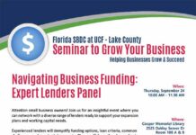 Florida SBDC- Lake County to Host Free Business Funding Seminar Featuring Expert Lenders Panel