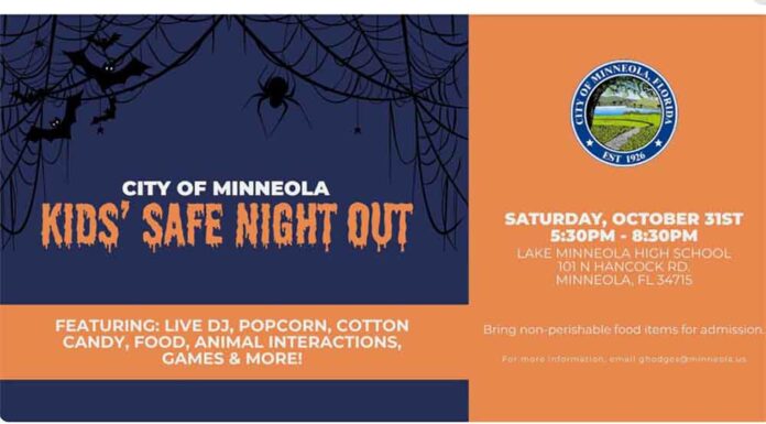City of Minneola To Host Kids’ Safe Night Out On Halloween