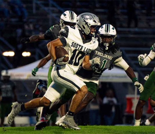 Eagles Fall to Evans 48-17 Despite Strong First-Half Effort